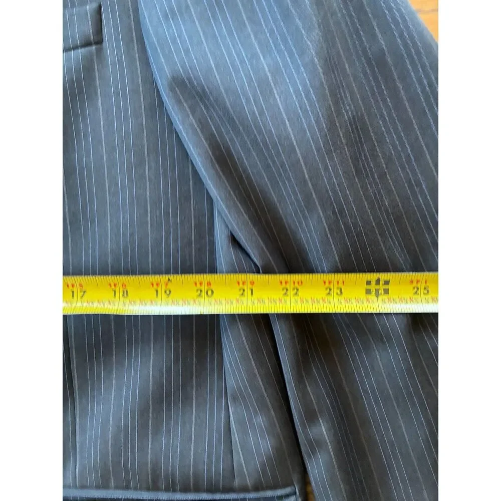 Burberry London Gray 100% Wool Stripe Blazer Sports Coat Jacket   Mens Size 46R